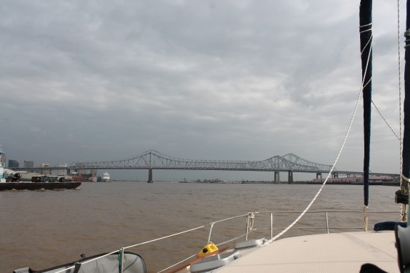 Foxtrot approaching I-10 Mississippi River bridge