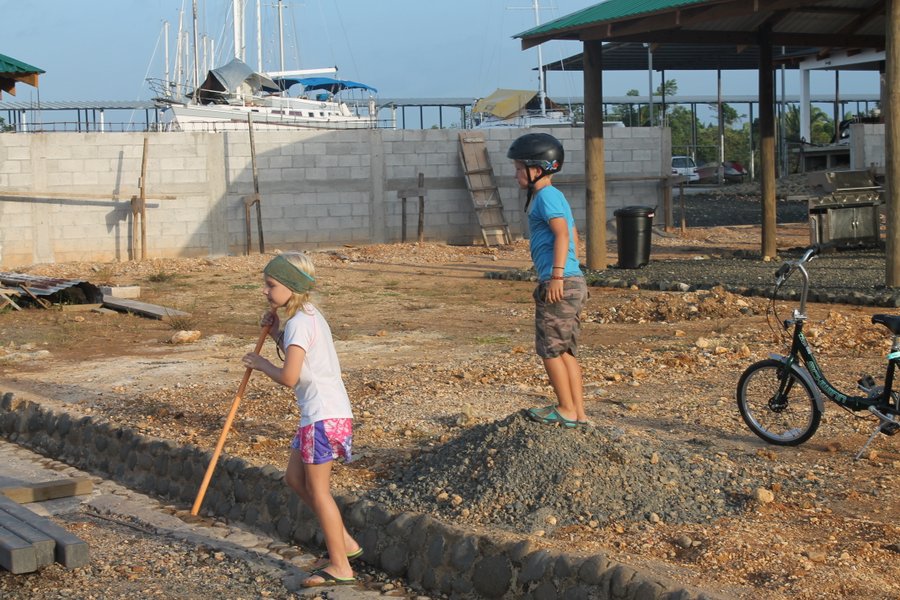 Playing in the dirt, shipyard style.