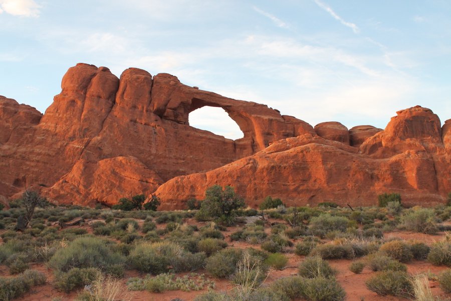 One of many of the park's namesake natural rock arches.